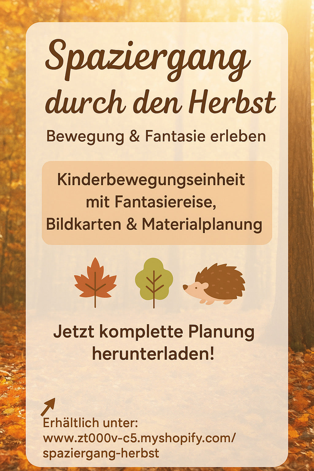Planung Kinderbewegungseinheit "Spaziergang durch den Herbst"